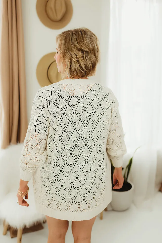 Pointelle Knit Cardi