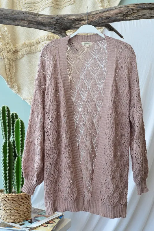 Pointelle Knit Cardi