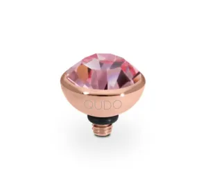 Qudo Rose gold light rose swarovski 10mm bottone ring top 627427