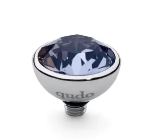 Qudo Steel provence lavender swarovski 10mm bottone ring top