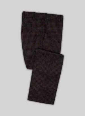 Reda Bistre Checks Wool Pants