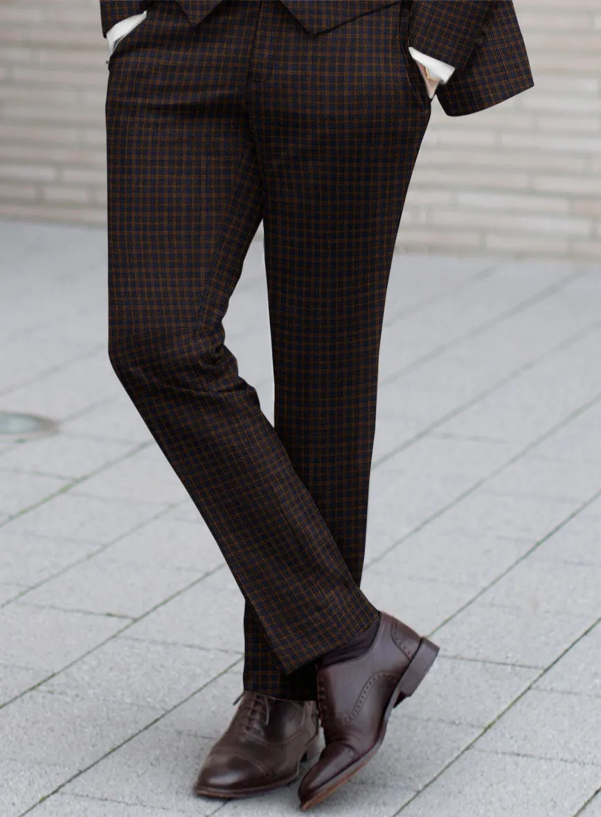 Reda Bistre Checks Wool Pants