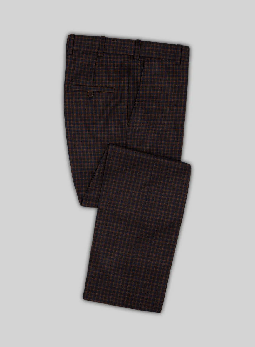 Reda Bistre Checks Wool Pants