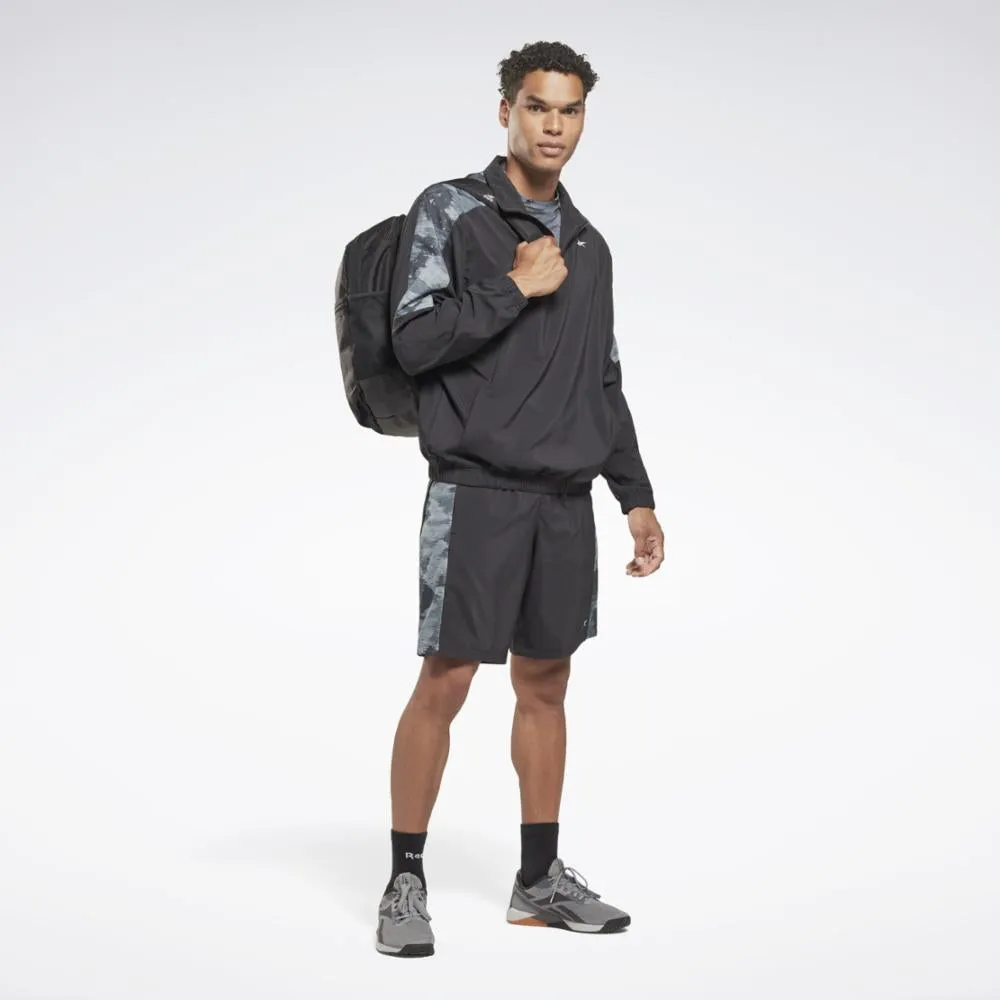 Reebok Apparel Men Training Camo 1/4 Zip Long-Sleeve Top NGHBLK