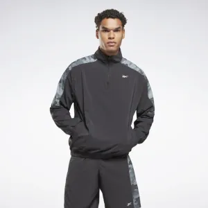 Reebok Apparel Men Training Camo 1/4 Zip Long-Sleeve Top NGHBLK