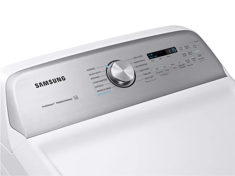 Samsung DVE54R7600W DV7600 7.4 cu. ft. Electric Dryer with Steam Sanitize  in White