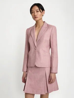 Short fitted linen jacket