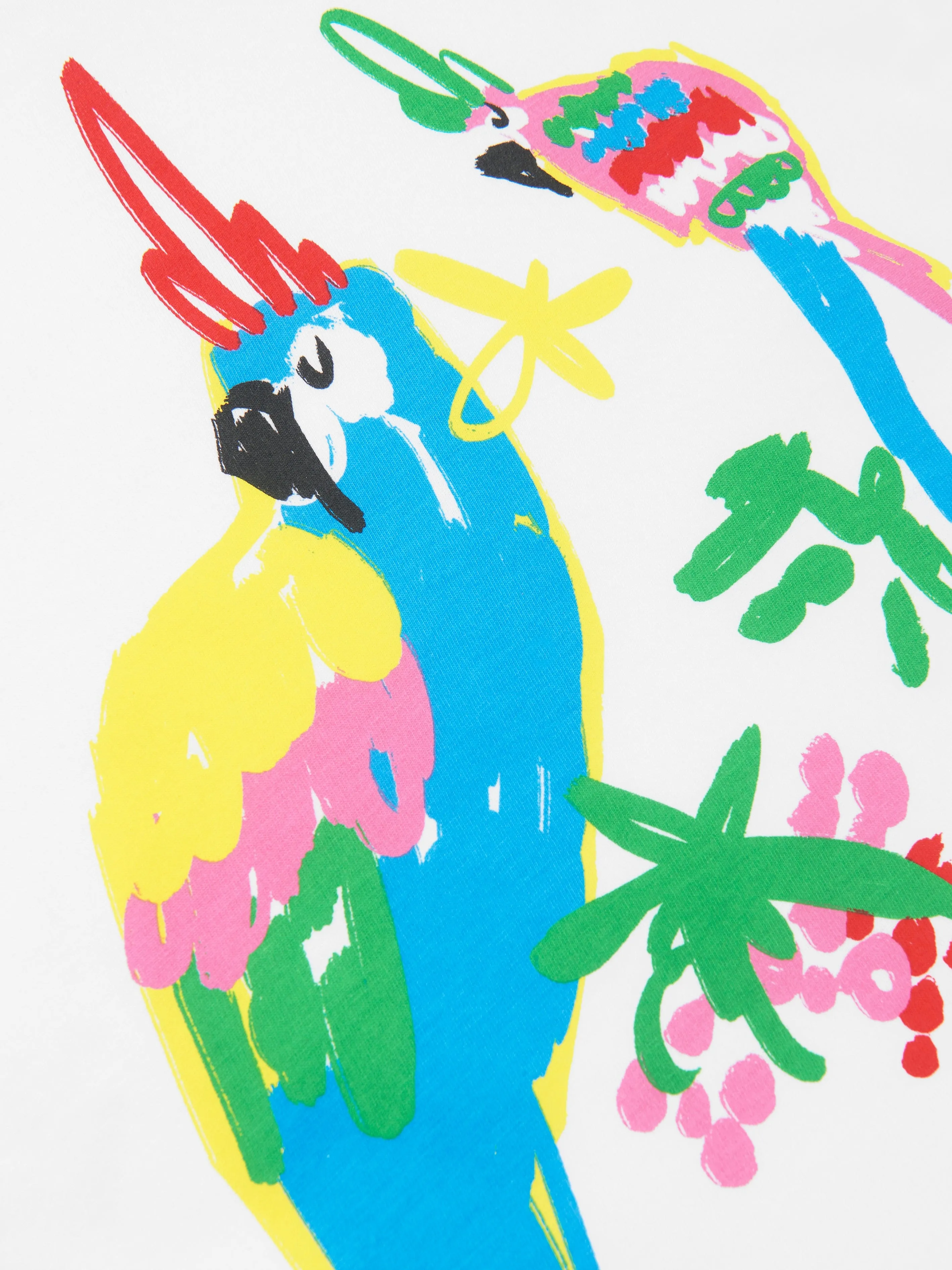 Stella McCartney Girls Bird Print T-Shirt in Ivory