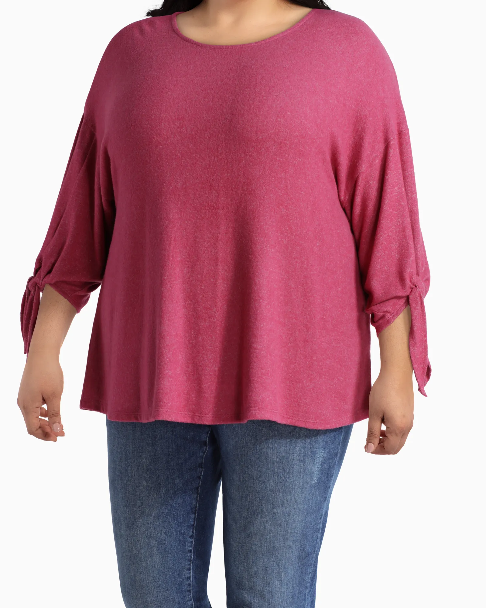 Tamar Knotted Sleeve Top | Pink