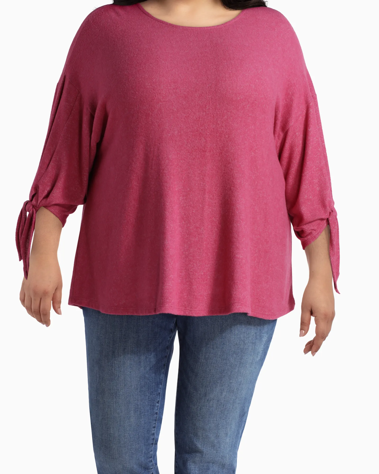 Tamar Knotted Sleeve Top | Pink