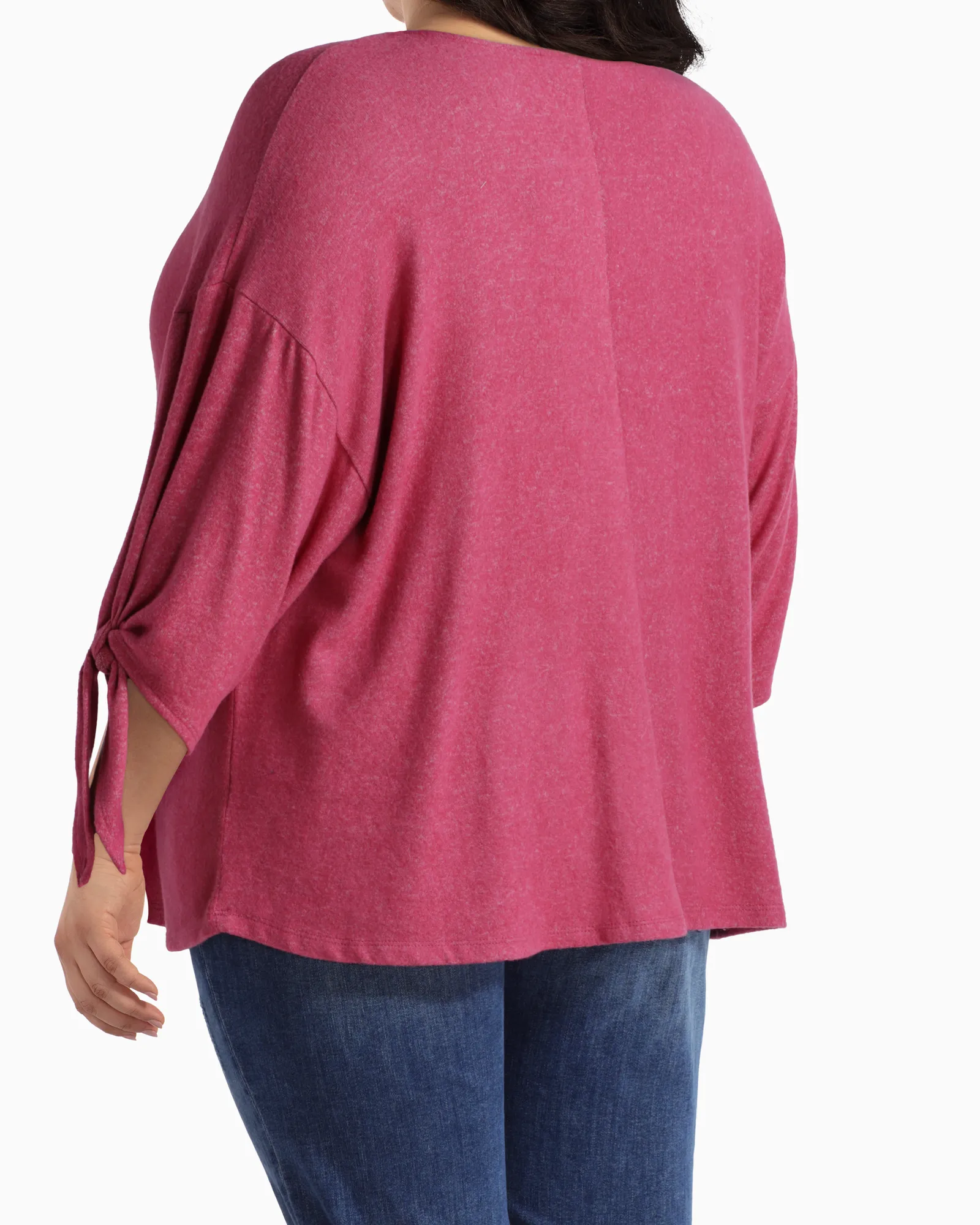 Tamar Knotted Sleeve Top | Pink