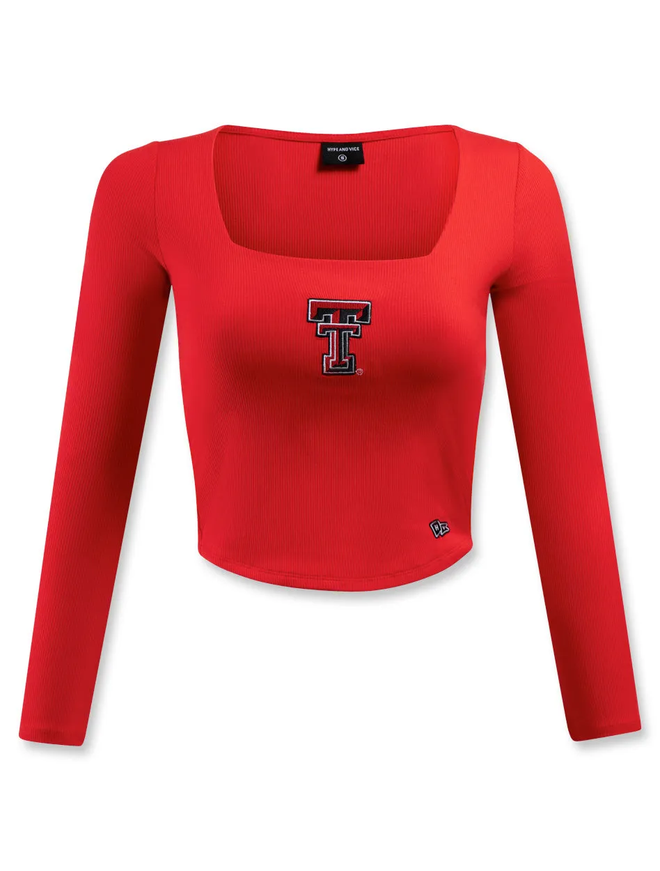 Texas Tech Hype & Vice Megan Square Top