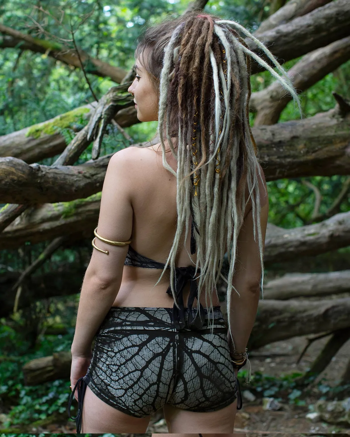 Tree of Life Fractal Tie Dye Hot Pants