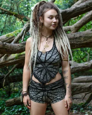 Tree of Life Fractal Tie Dye Hot Pants